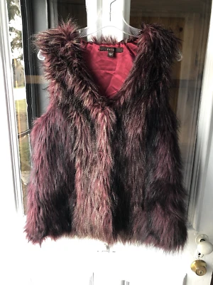 Chaleco de vino Fever de piel sintética para mujer 25 pulgadas de largo vegano talla L renacentista vikingo Foto 1 de 4