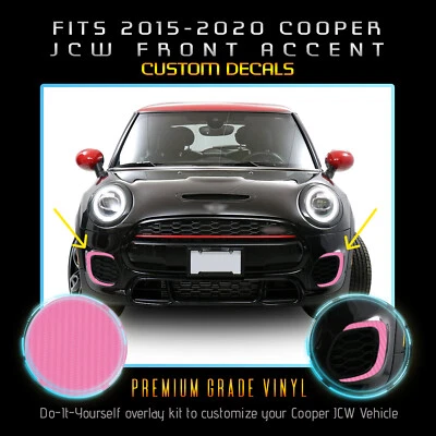 Calcomanías de parachoques delantero para Mini Cooper John Cooper Works 2015+ - fibra de carbono mate Foto 1 de 4