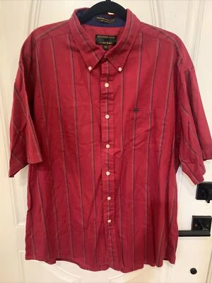 Camisa Alexander Julian vintage para hombre 2XL roja a rayas bolsillo abotonada Foto 1 de 4