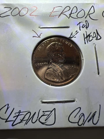 2002 Lincoln Memorial With Errors Letter D In God Dirt In Die. Gas Bumps Head Cover