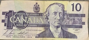 1989 Canadian 10 Dollar Bill - Picture 1 of 3