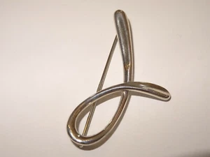 Tiffany & Co. Elsa Peretti 925 Sterling 'Letter J' Brooch Pin - Picture 1 of 3