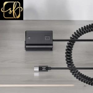 Batteria fittizia tipo C NP-FW50 adattatore CA alimentazione AC-PW20 per Sony A7R A7 A7M2 A7 - Foto 1 di 1