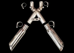 VooDoo Dual Shorty Exhaust X-Pipe 2022-2025 Suzuki GSX 1300R Hayabusa Polished - Picture 1 of 7