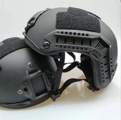 US Tactical Fast Uhmw-Pe Ballistic Helmet IIIA Level Bullet Proof 9MM Black M/L