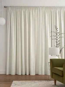 LIGHT NATURAL, Next FORRADO Cortinas, 100% ALGODÓN DELANTERO W167 DROP182 CM - Imagen 1 de 1