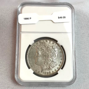 1886 P Morgan Silver Dollar Slabbed $1 Coin - Picture 1 of 4