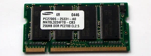 256 MB DDR-RAM 200-pin SO-DIMM PC-2700S 'Samsung M470L3224FT0-CB3' - Photo 1/2
