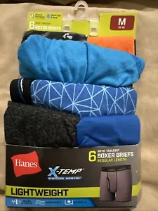 NEW Hanes Boys' Breathable 6 Pack Boxer Briefs, Performance X-Temp Size Medium - Picture 1 of 2