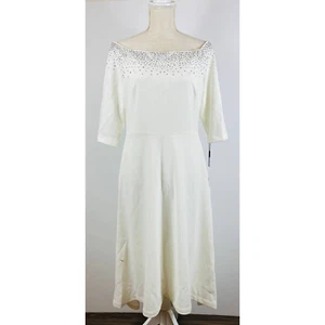 Calvin Klein White Cream Hi-Lo dress Women's  Size 2 NWT - Picture 1 of 7