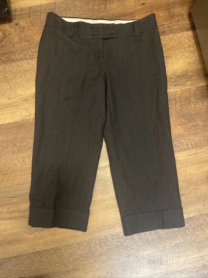 Pantalones capri para mujer J Crew City Fit talla 10 lana lino usados en excelente estado Foto 1 de 3