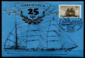25 Jahre Segelschulschiff "Gorch Fock". SoSt. Hamburg. BRD 1983 - Bild 1 von 3