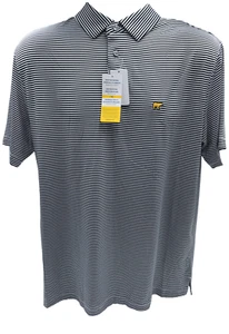 $70 Jack Nicklaus Men’s Striped Performance Golf Polo - White/Black - Medium-New - Picture 1 of 7