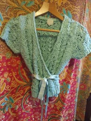 Cardigã noa noa "feito à mão" envoltório redondo M - Imagem 1 de 4