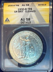 Great Britain 1930-B Silver Trade Dollar ANACS AU58 Details - Picture 1 of 2
