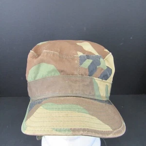 Cap Camouflage Pattern Woodland 8415-01-084-1686 Size 7 1/4 - Picture 1 of 8