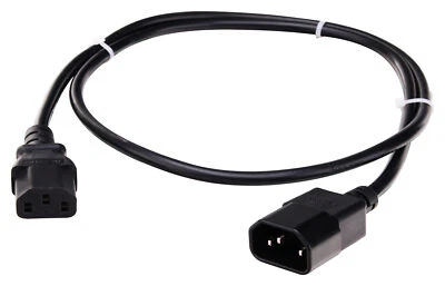 PRONOMIC Cable Alimentation Rallonge Cordon IEC C13-C14 Male/Femelle PC TV LCD Ecran 2,5m