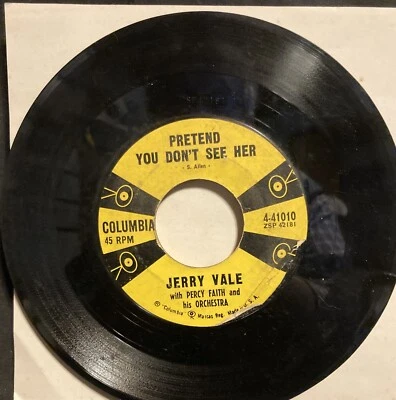 Jerry Vale Spreading Chestnut/Pretend Don't See Her Play well look VG PET RESCUE - Image 1 of 2