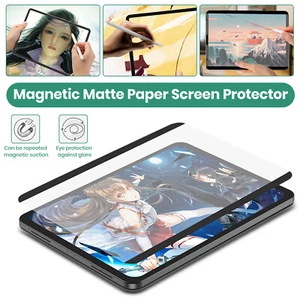 Magnetic Matte Paper Screen Protector+Anti-touch gloves For Apple iPad Tablet PC - Picture 1 of 15