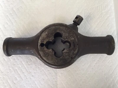 "Antiguo Champion Blower & Forge Co. 1 1/4"" troquel de rosca con soporte THE EASY" Foto 1 de 4