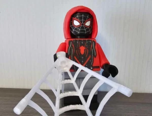3D PRINTED - LEGO INSPIRED - MILES MORALES SPIDERMAN FIGURINE - 9" TALL - Picture 1 of 6