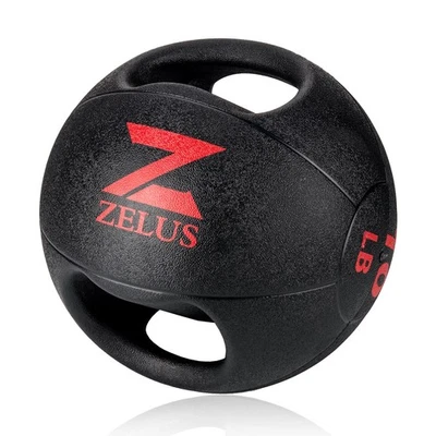 Medicine Ball with Dual Grip| 10/20 lbs Exercise Ball |Weight Ball with - Image 1 of 4