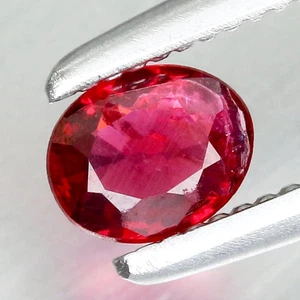 0,2ct t.w 4,1x3,6mm ovaler natürlicher unbeheizter roter Spinell, Tansania - Bild 1 von 4