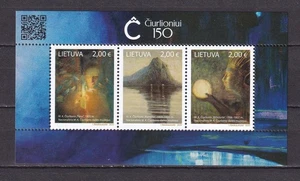 Lithuania 2025 Ciurlionis 150 Anniversary Art Paintings Music Stamps Block MNH - Picture 1 of 1
