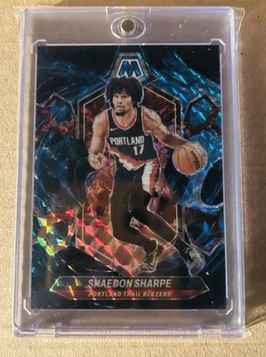 2023-24 Panini Mosaic Shaedon Sharpe Genesis Prizm SSP Case Hit #177 Blazers - Image 1 of 2