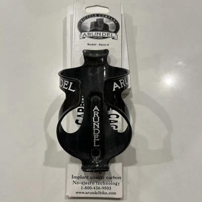 Jaula para botella de agua de fibra de carbono Arundel Dave-O negra bicicleta de carretera UD brillante Foto 1 de 4