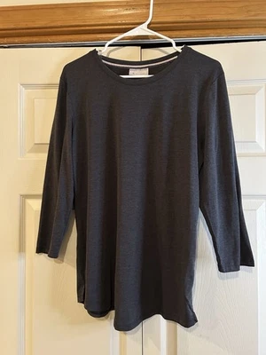 Bobbie Brooks Womens Blouse Extra Large Gray Pullover stretch - Image 1 of 3