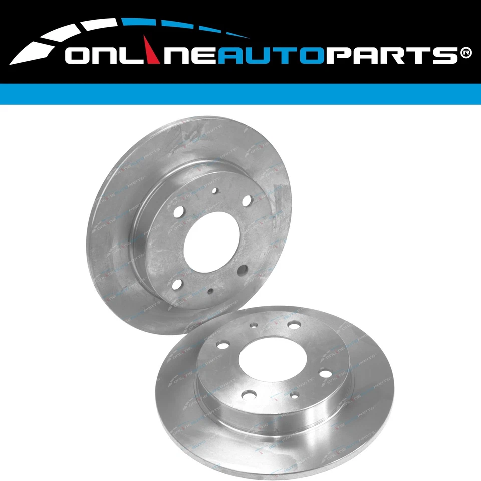 2 x Rear Disc Brake Rotors for Smart ForFour W454 4cyl 1.3L 1.5L 2004~2006 - Image 1 of 1