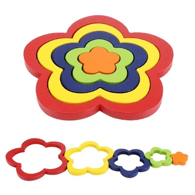 Paquete de 6 rompecabezas de madera para niños de 2 a 8 años niños pequeños juguete preescolar Foto 1 de 4