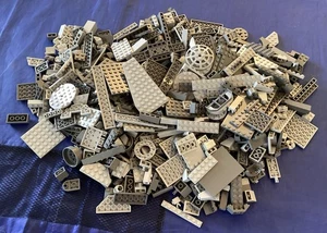 1.1kg Lego dark light bluish grey pieces bundle job lot Star Wars Castle City - Picture 1 of 4