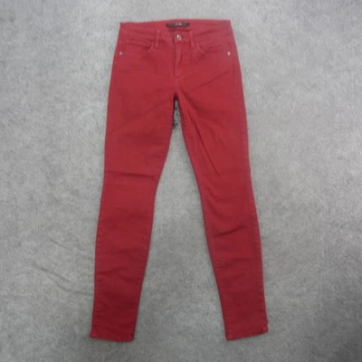 Joes Jeans Skinny Visionaire Pants Womens 27 Red Stretch Slim Fit Denim - Image 1 of 4