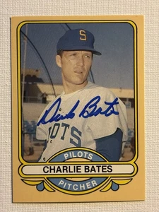 Charlie Bates Seattle Pilots Renata Galasso #12 Autographed Baseball Card - Picture 1 of 2