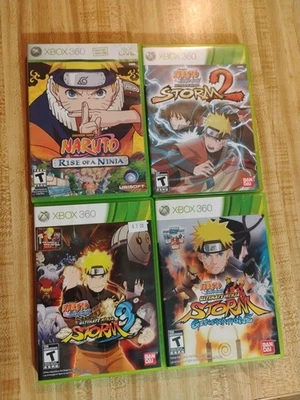 Game Lot Of 4 Naruto: Rise of a Ninja (Xbox 360, 2007) Storm 1, 2, 3 - Image 1 of 4