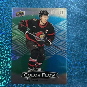 2024-25 UD Allure #CFL-10 BRADY TKACHUK Green Blue  Color Flow (VAR) - Picture 1 of 2