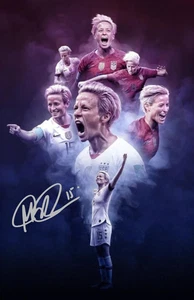 Megan Rapinoe Team USA Autographed 15x23 Wallpaper Art Photo - Picture 1 of 1
