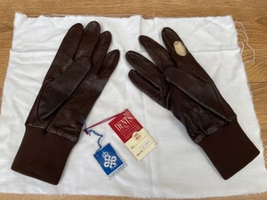 Guantes de tiro de cuero marrón abolladuras - Imagen 1 de 11