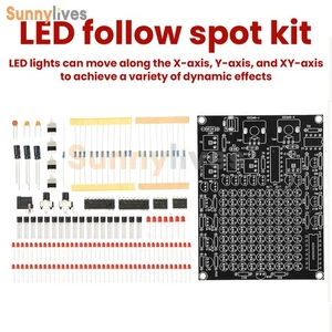 DIY Löten Übungsset 81 LED Flusslicht einstellbar LED Spiel Elektronik Kits - Bild 1 von 24