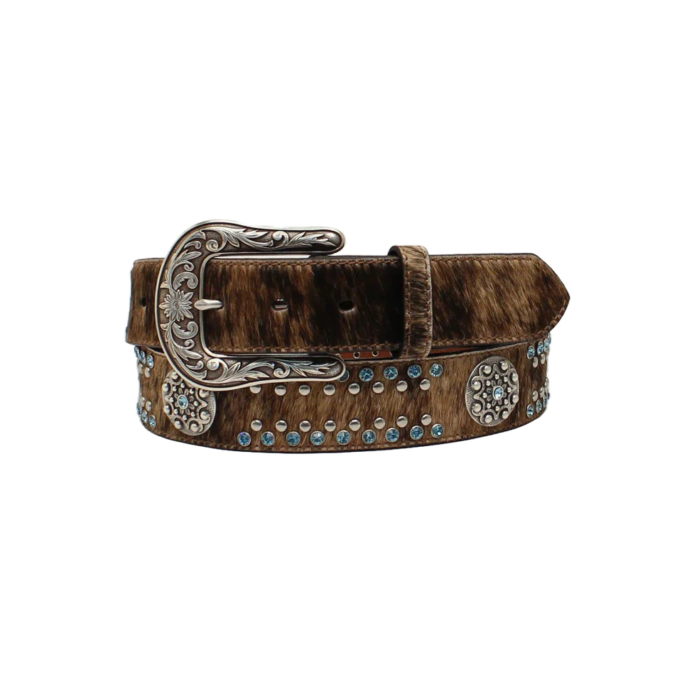 Cinturón occidental tachonado con concho de pelo de becerro para damas Nocona N320002202 Foto 1 de 1