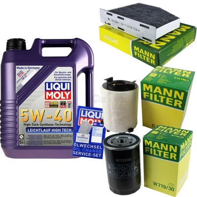INSPEKTIONSKIT FILTER LIQUI MOLY ÖL 5L 5W-40 für VW Golf VI 5K1 1.6 1K1 2.0 - Bild 1 von 4