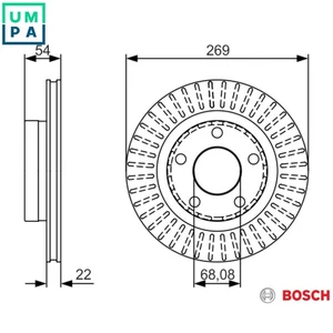 2x BRAKE DISC 0 986 479 A42 FOR VW AUDI A6/S6 AZM 2.0L AVF 1.9L 4cyl PASSAT 2.3L - Picture 1 of 9