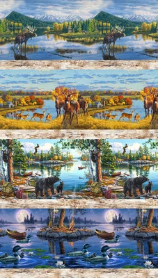 North Country Stripe 44 Wide, Darrell Bush For Michael Miller Fabrics BTY - Image 1 of 4