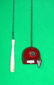 ARIZONA DIAMONDBACKS CEILING FAN PULL CHAIN SET HELMET AND BASEBALL BAT  - Picture 1 of 3