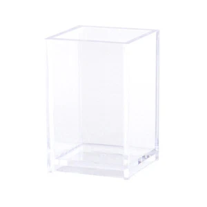 Square Desk Pen Cup Makeup Brushes Holder Cup Cosmetic Brush Organizer - Picture 1 of 12