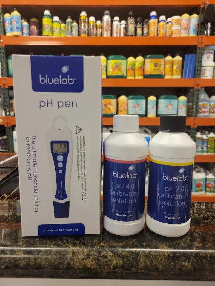 Bluelab Combo - Pluma de pH + Soluciones de calibración de pH 4,0 y pH 7,0 250 ml cada botella Foto 1 de 1