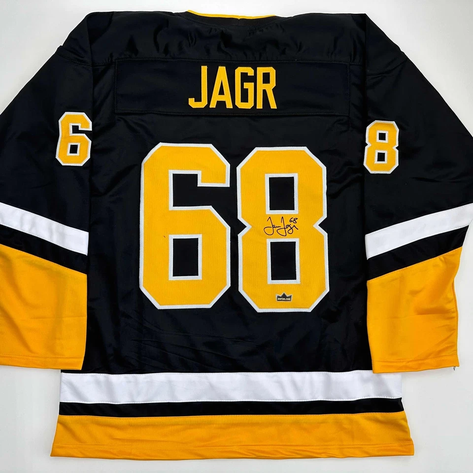 Jersey Facsímil Autografiado Jaromir Jagr Pittsburgh Negro Reimpresión Talla Para Hombre XL Foto 1 de 4