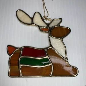 Hirsch Rentier Buntglas Sonnenfänger Weihnachtsschmuck - Bild 1 von 4